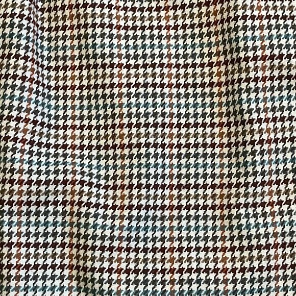 Pendleton Pencil Midi Skirt SZ 10 Tan Multi Houndstooth 100% Wool Vintage - Picture 4 of 11